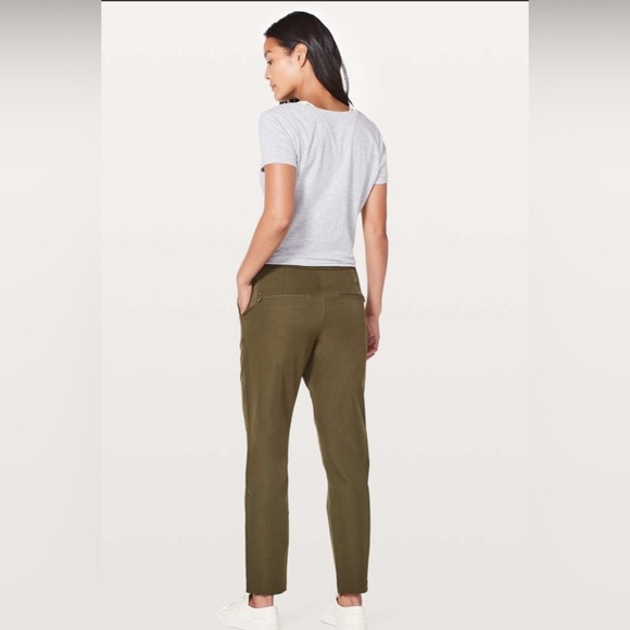 Lululemon | City Trek Trouser Military Olive Green Commute Travel Office Size 10 - Picture 3 of 16